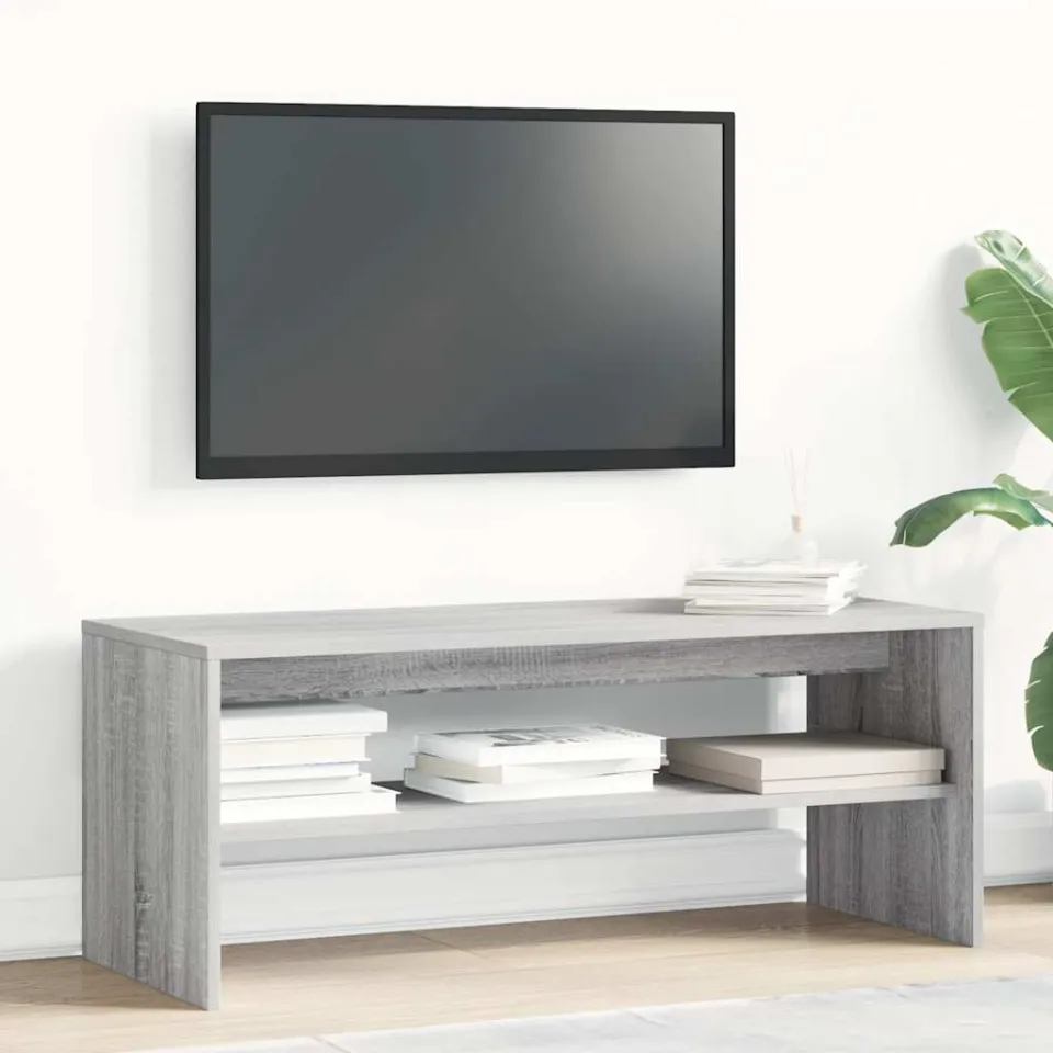 vidaXL Tv-meubel 100x40x40 cm bewerkt hout grijs sonoma eikenkleurig, foto 2
