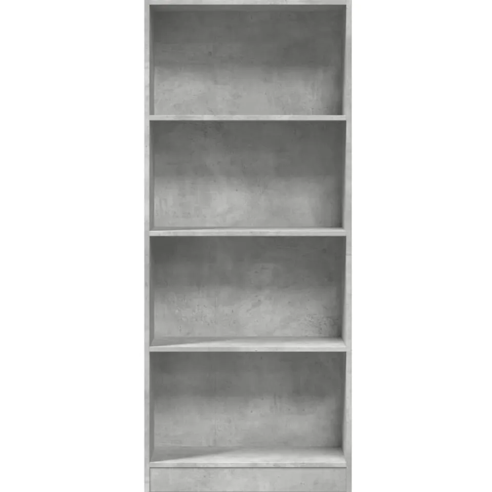 vidaXL Boekenkast 60x24x143 cm bewerkt hout betongrijs grijs, foto 3