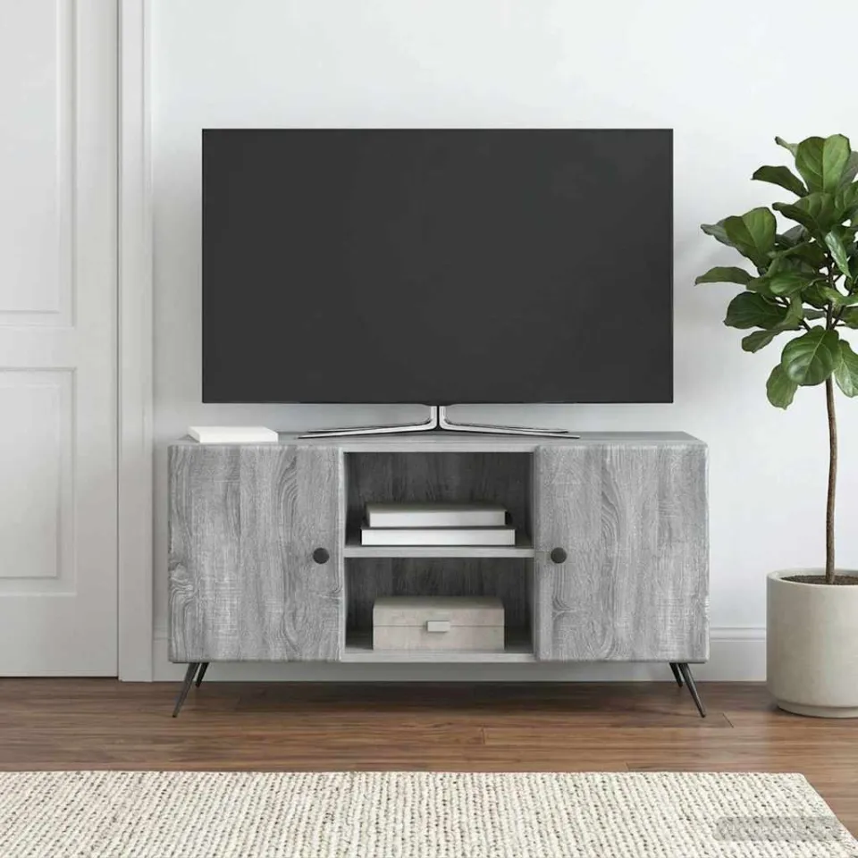 vidaXL TV-kast 102 x 34,5 x 50 cm Grijs sonoma Bewerkt hout, foto 4