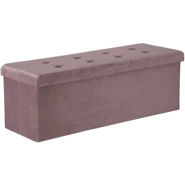 Loft Home Poef - Roze Velvet - Opbergpoef - Hocker - Bankje - Schoenenbankje - Opslag Poef - Woonkamer, Hal, Slaapkamer