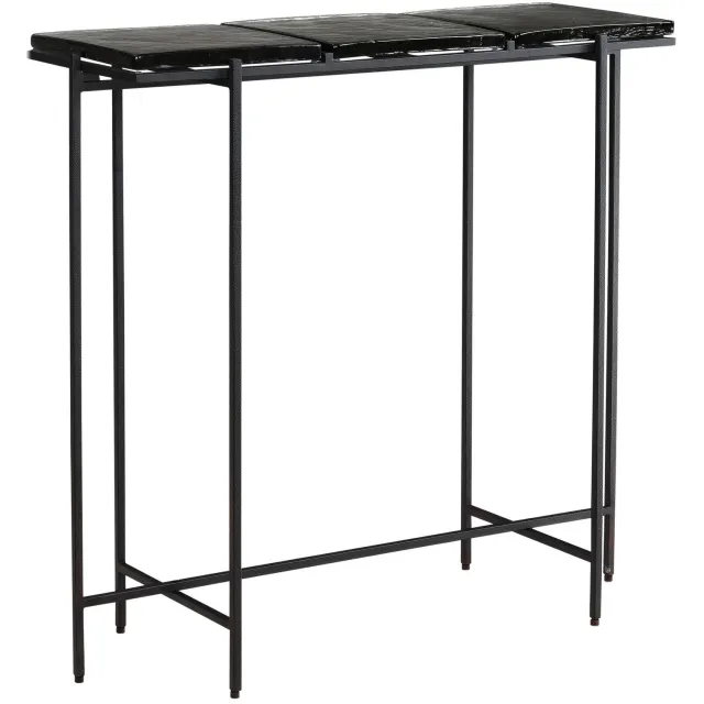 Cosmo Casa Sidetable - Zwart - IJzeren onderstel - 90 x 29 x 85 cm