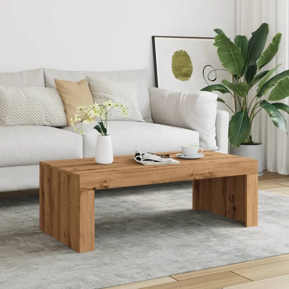 vidaXL Salontafel 102x50x35 cm bewerkt hout artisanaal eikenkleurig, foto 3