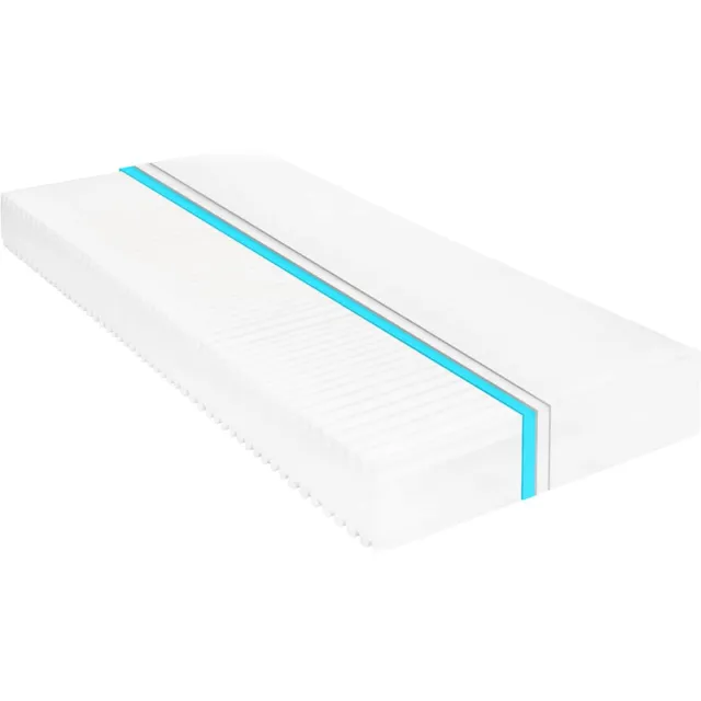 vidaXL Matras 7 Zone 16 cm PU-schuim H2 H3 80x200 cm Wit