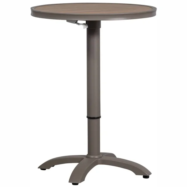 WOOOD Jeppe verstelbare tuinbartafel aluminium grijs brown/grey