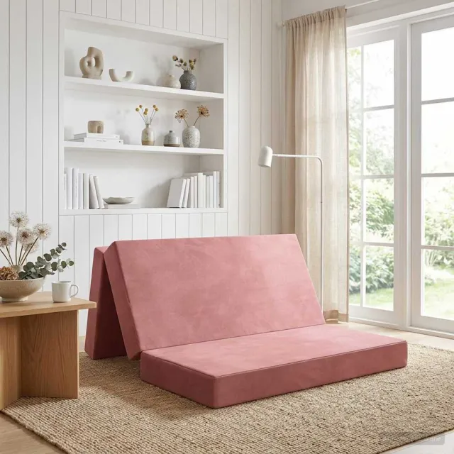 vidaXL Vouwbare Bankbed 160 x 67 x 45 cm Roze