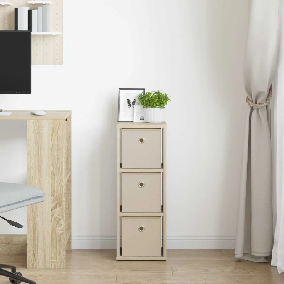vidaXL Dressoir Sonoma Eiken 25,5 x 22 x 69,5 cm, foto 3