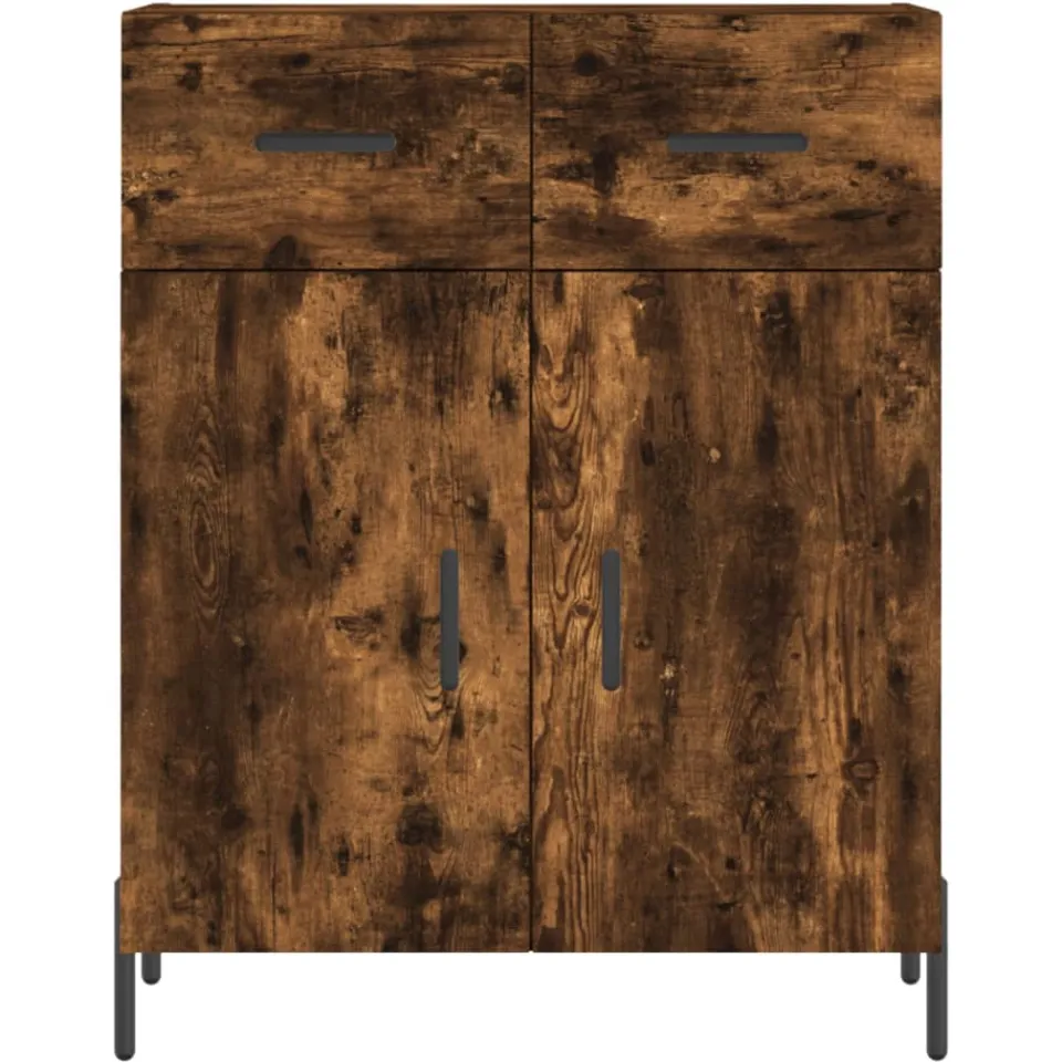 vidaXL Dressoir 69,5x34x90 cm bewerkt hout gerookt eikenkleurig, foto 4