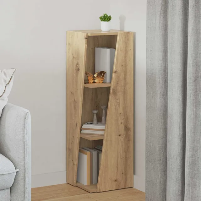 vidaXL Zijplank 33 x 32 x 100,5 cm Bewerkt hout Artisan Eiken Bruin