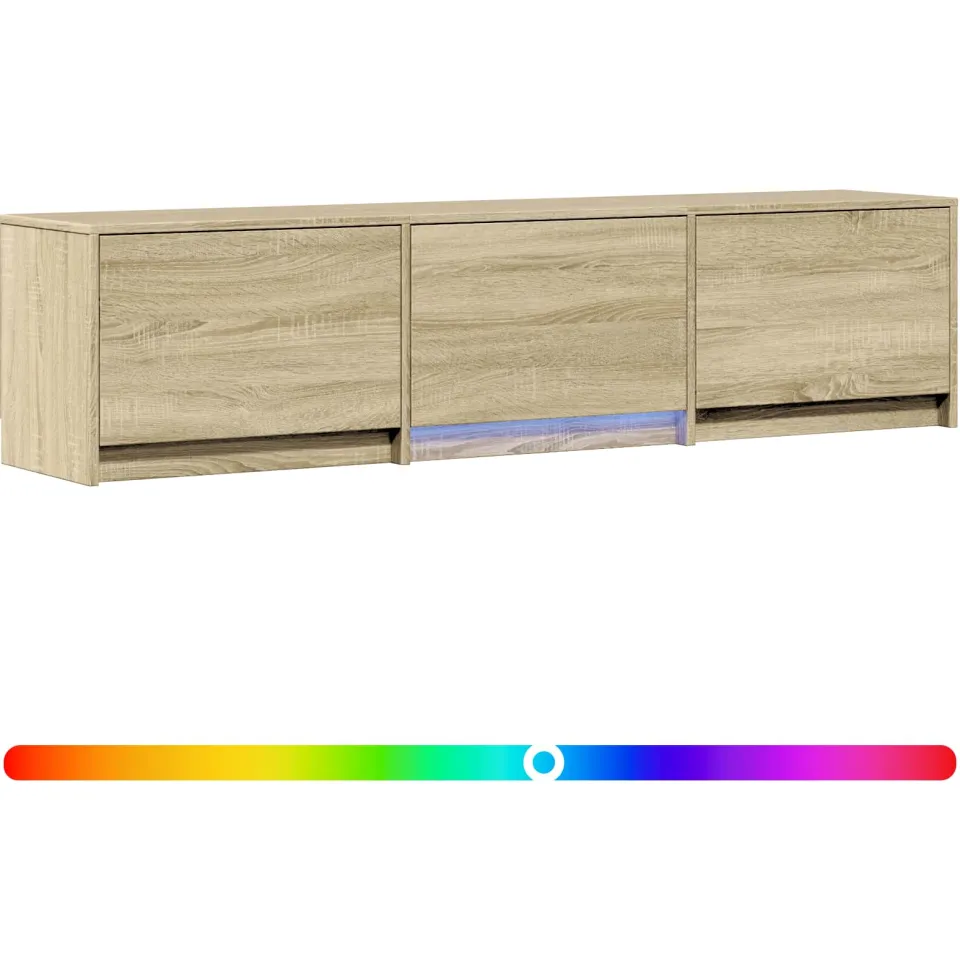 vidaXL TV-kast met LED 165 x 34 x 40 cm Sonoma Eiken, foto 3