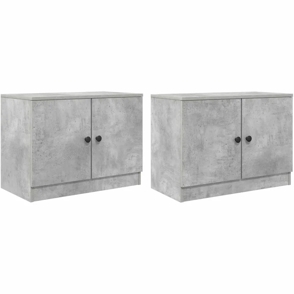 vidaXL Opbergkast voor Loftbed 2 st Betongrijs 66 x 35 x 48 cm grijs, foto 4