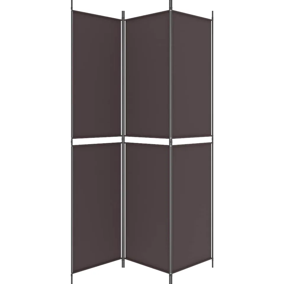 vidaXL Kamerscherm met 3 panelen 150x220 cm stof bruin, foto 4
