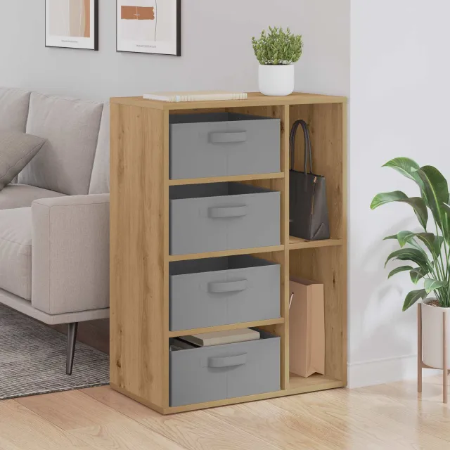 vidaXL Dressoir Artisanaal eiken 60 x 33,5 x 84 cm, foto 2