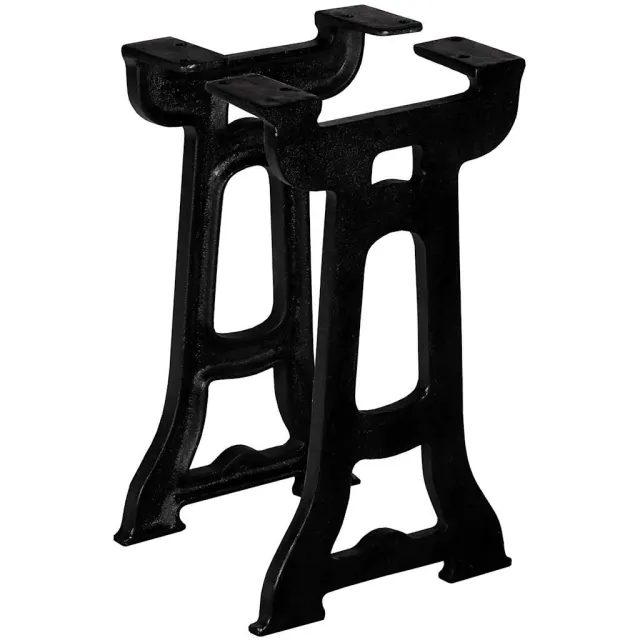 vidaXL Bankpoten 2 st Y-frame gietijzer Zwart