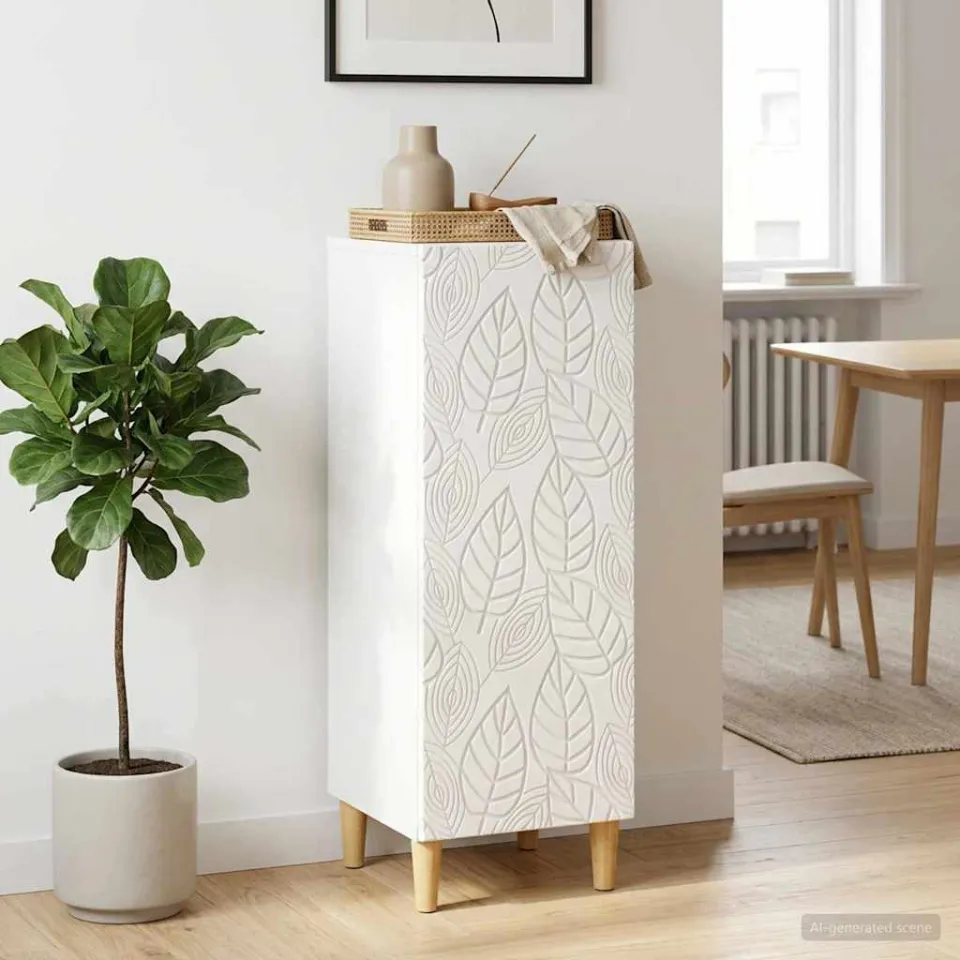 vidaXL Dressoir Wit 33 x 34,5 x 90 cm Bewerkt hout, foto 3