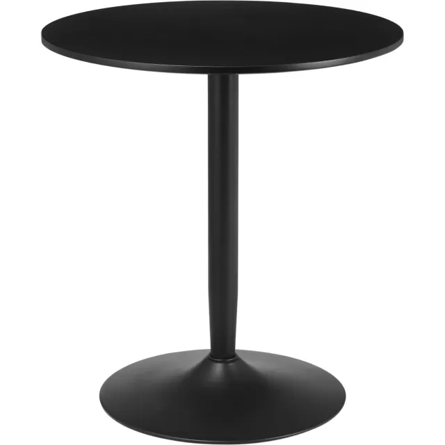 Homona Ronde eettafel - Voor 2 personen - Met stalen onderstel - Ø70 x 75 cm - Zwart