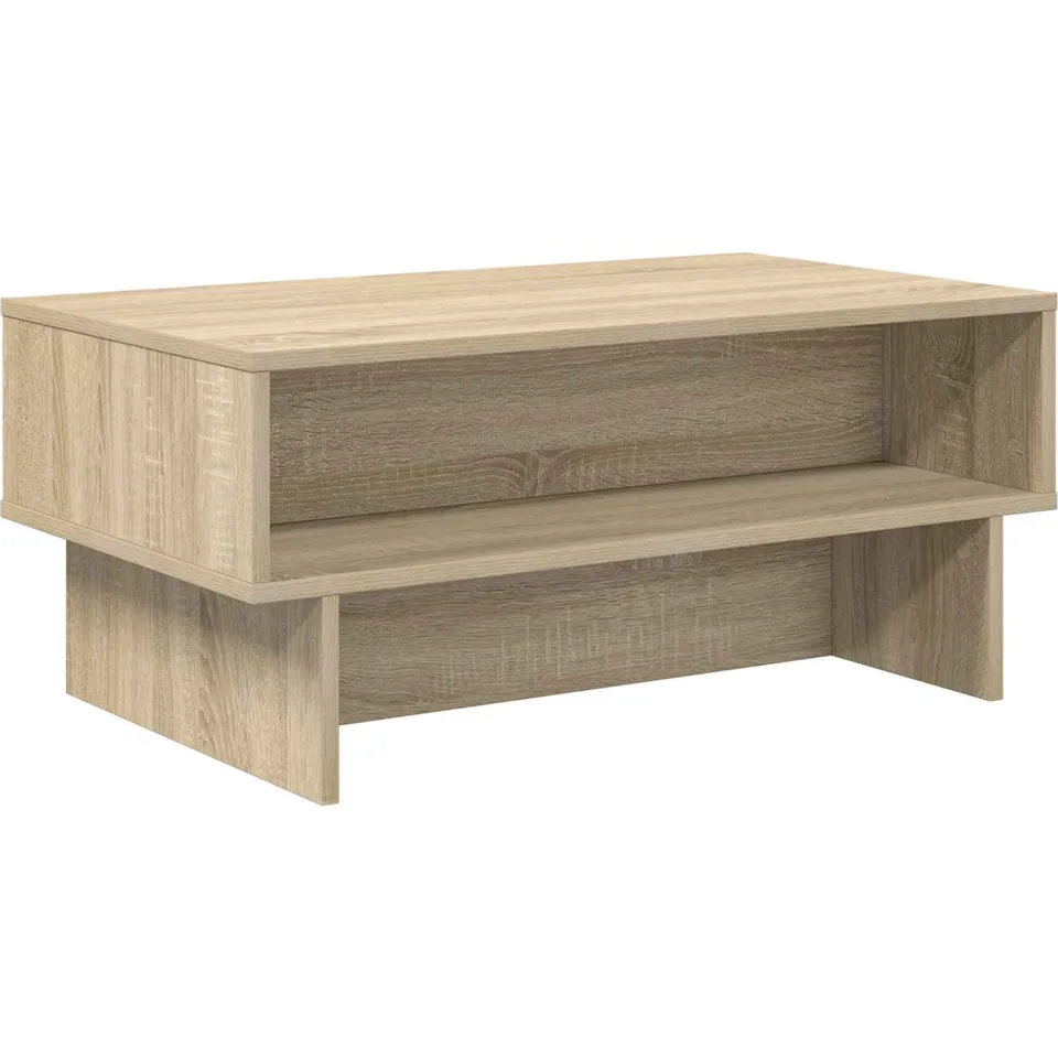 vidaXL Salontafel Sonoma Eiken 80 x 46 x 35 cm Bewerkt hout Bruin