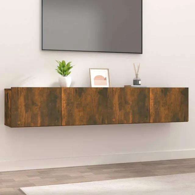 vidaXL Tv-meubelen 2 st 80x30x30 cm bewerkt hout gerookt eikenkleur Bruin