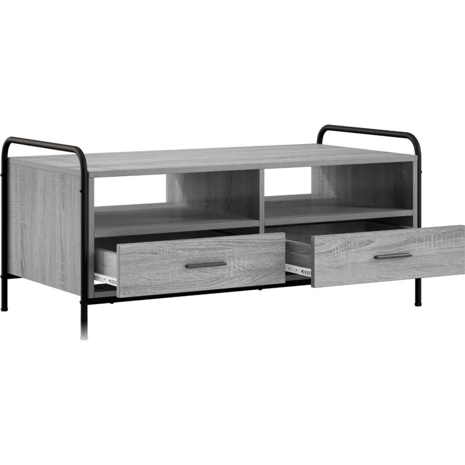 vidaXL Salontafel Grijs Sonoma 99,5 x 49 x 46 cm Bewerkt hout