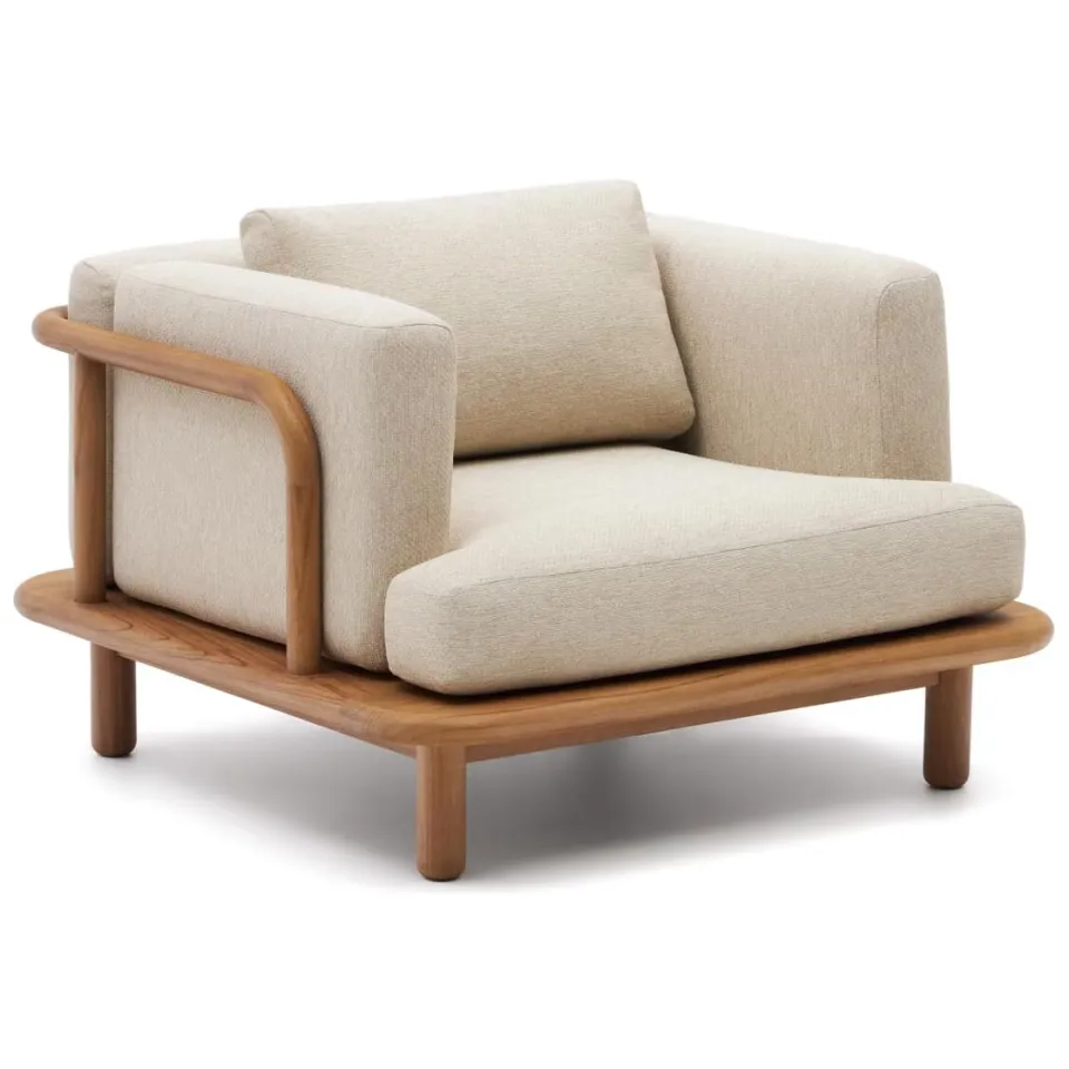 Kave Home Turqueta fauteuil teakhout teak, foto 3