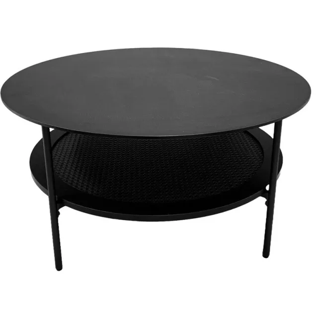 Giga Living Salontafel Pensacola - Zwart Rond - Ø80x40cm