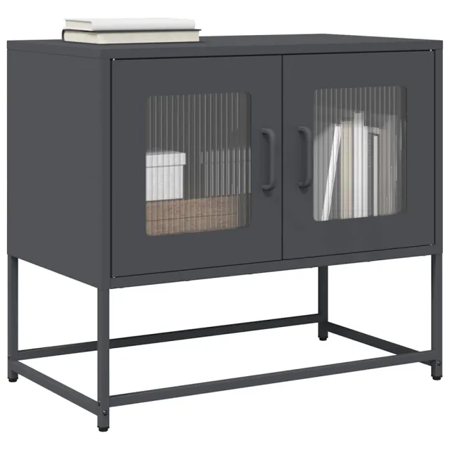 vidaXL Tv-meubel 68x39x60,5 cm koudgewalst staal antracietkleurig Anthraciet
