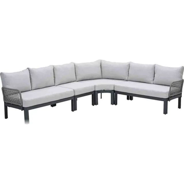 Garden Impressions Corsano rope lounge hoekbank - taupe - valley sand Antraciet