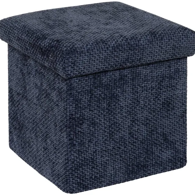 5 Five Simply Smart Pouf Mix'N Modul carré pliable 31x31cm bleu Bleu navy