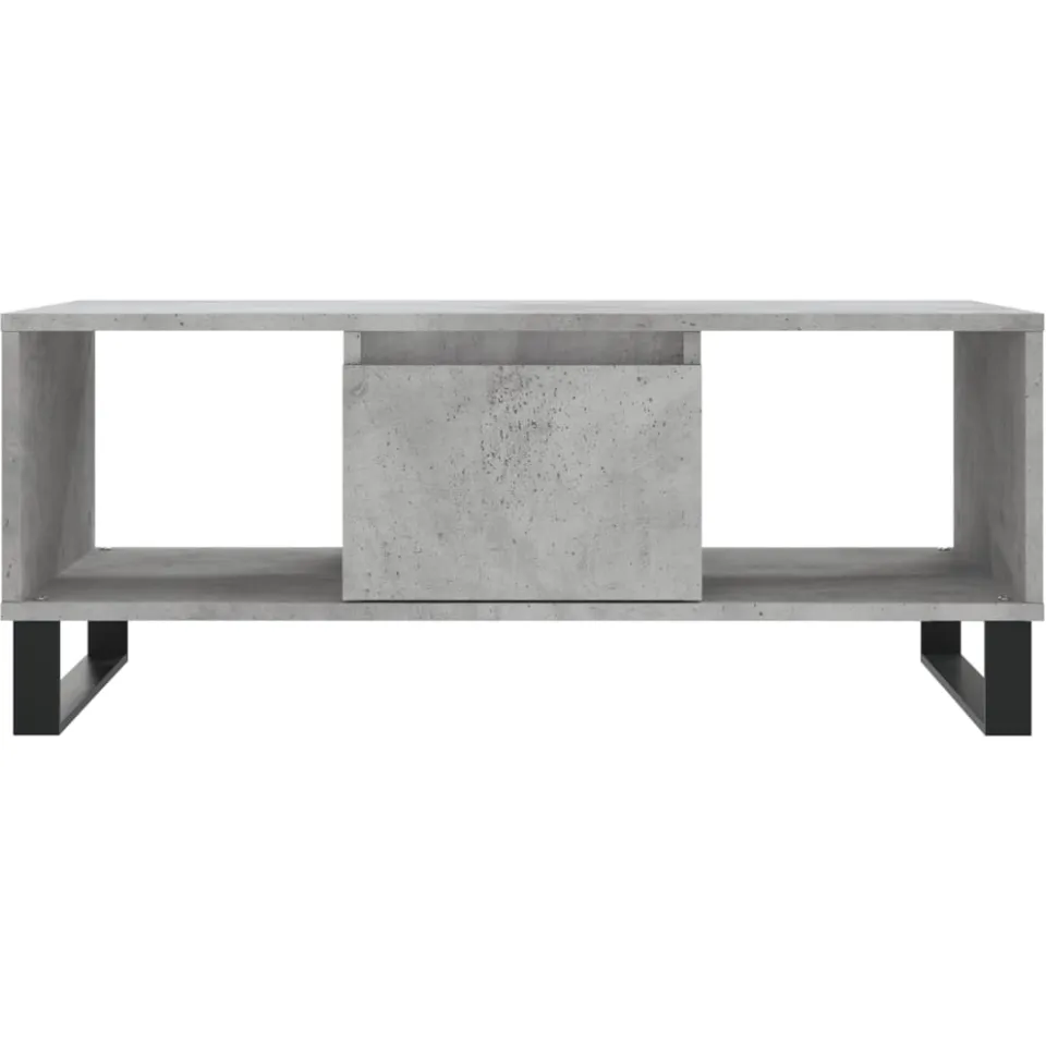 vidaXL Salontafel 90x50x36,5 cm bewerkt hout betongrijs grijs