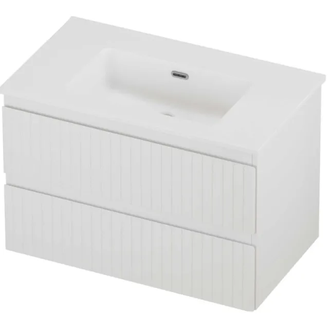 Proline Tribute Badmeubelset Porselein Elegant Gefreesd 80x46x54 cm Mat White Mat Wit