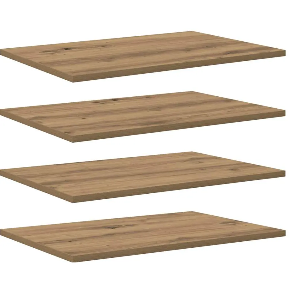 vidaXL Boekenplank Bord 3-laags 4 st 60 x 40 x 1,5 cm Bewerkt hout Bruin
