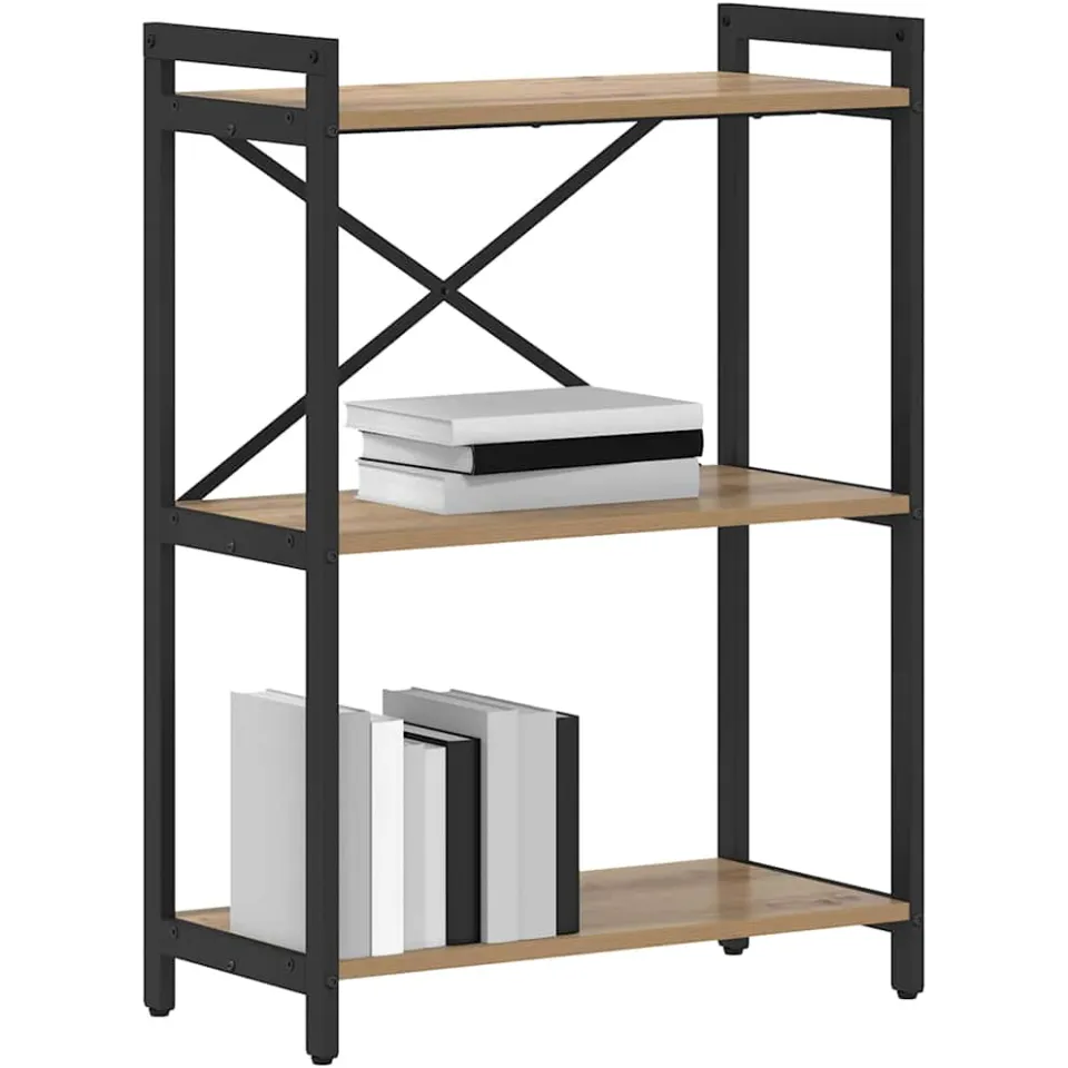 vidaXL Boekenkast 60 x 30 x 85 cm Bewerkt hout Artisan Eiken Bruin