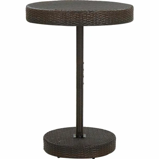 vidaXL Tuintafel 75,5x106 cm poly rattan bruin