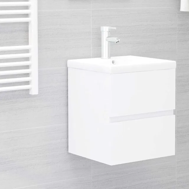 vidaXL Wastafelkast 41x38,5x45 cm bewerkt hout wit, foto 2