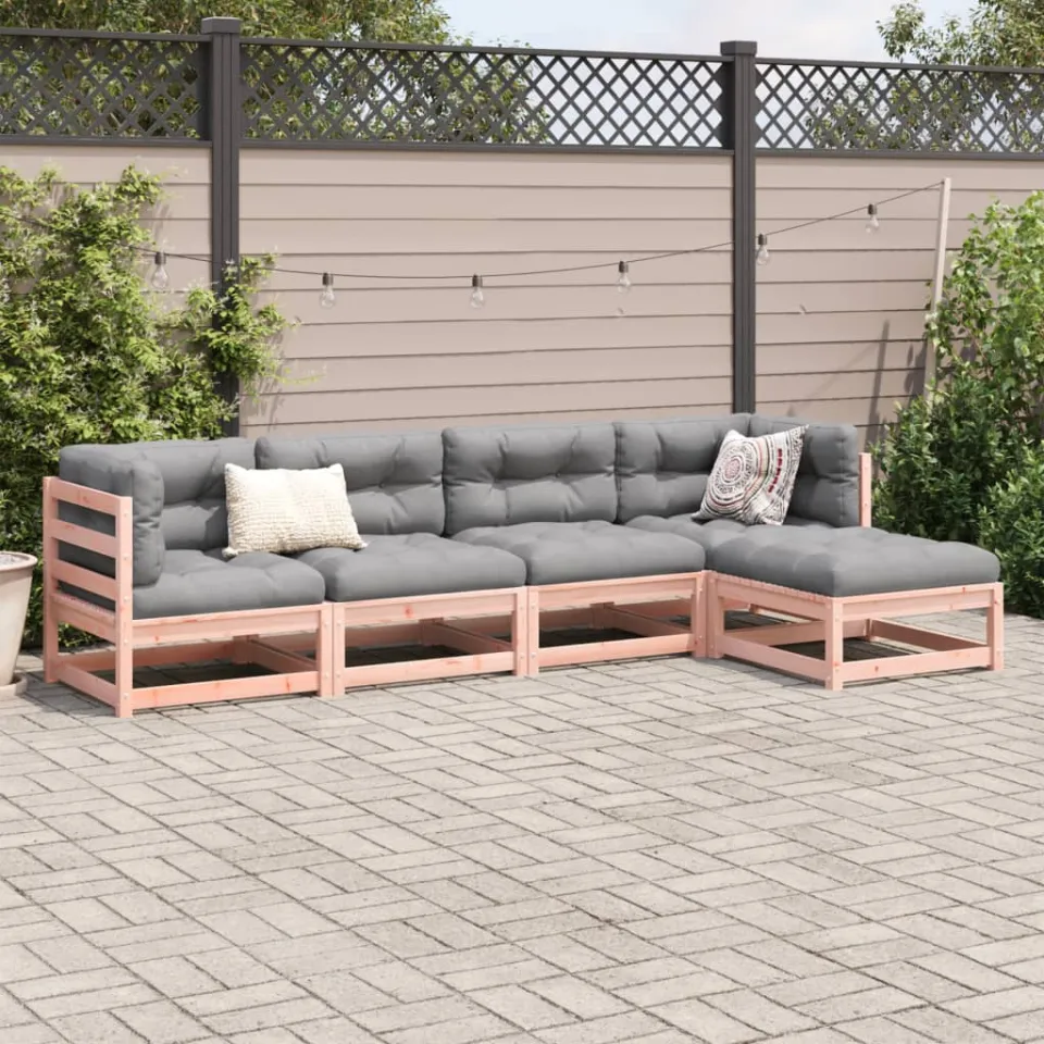 vidaXL 5-delige Loungeset massief douglas vurenhout bruin, foto 2