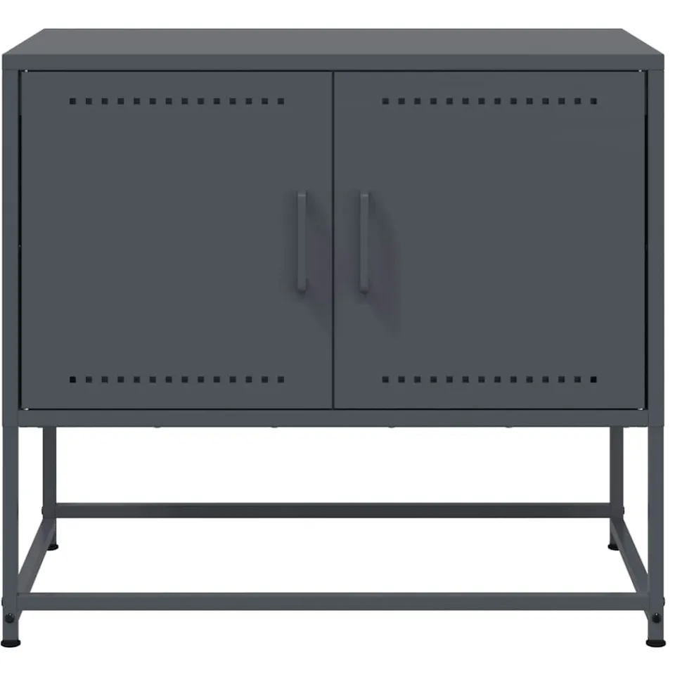 vidaXL Tv-meubel 68,5x39x60,5 cm staal antracietkleurig, foto 4