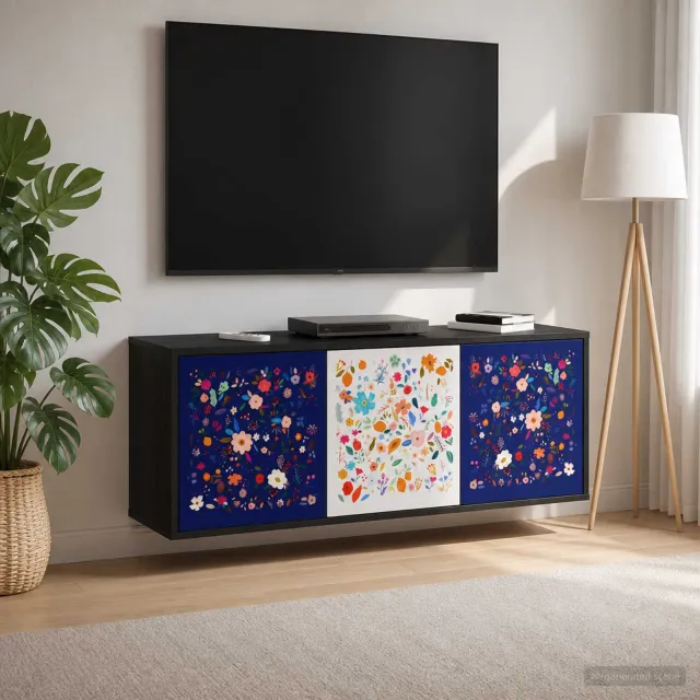 vidaXL Wandgemonteerd tv-meubel MAINZ 102 x 33 x 40 cm Zwart eiken, foto 2