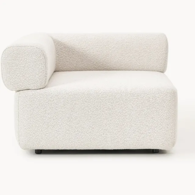 Westwing Collection Bouclé hoekmodule Anton Wit