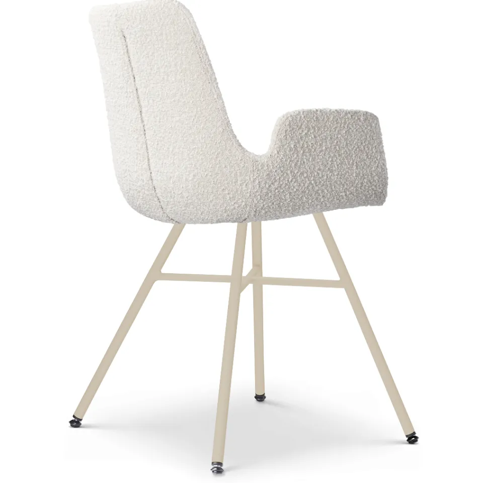 Nolon Noa-Eef eetkamerstoel bouclé beige - beige onderstel, foto 3