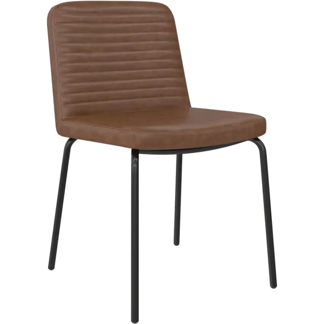 Dorel Home Corey-Eetkamerstoel - Set van 2 - Camel PU Bruin