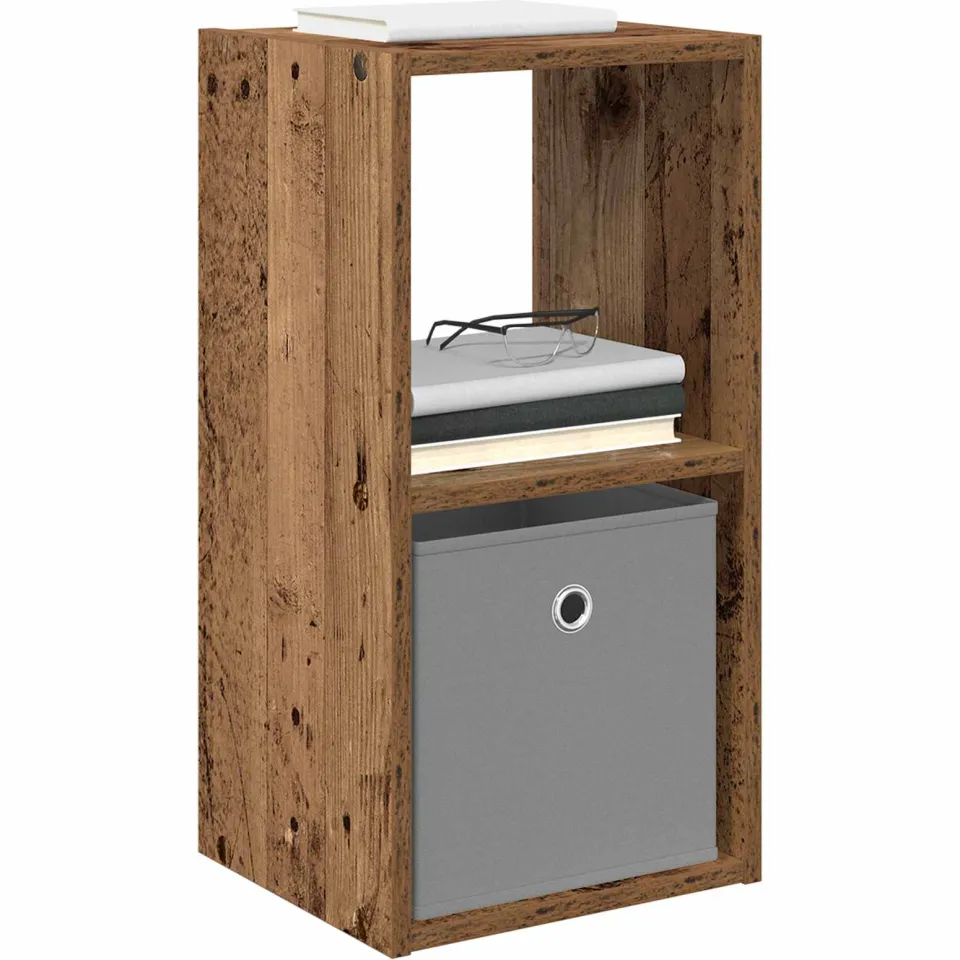 vidaXL Nachtkastje 2 st Oudhout 30,5 x 27 x 59,5 cm Bewerkt hout Bruin