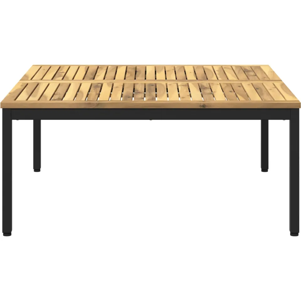 vidaXL Salontafel NAARDEN Whitewash en zwart 98 x 100,5 x 45 cm Bruin