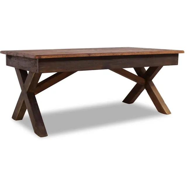 vidaXL Salontafel 110x60x45 cm gemengd gerecycled hout bruin, foto 2