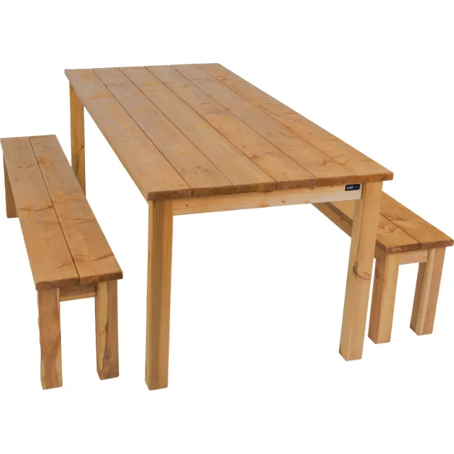 Axi Louise Picknicktafel met bankjes van hout 200 cm - Bruin