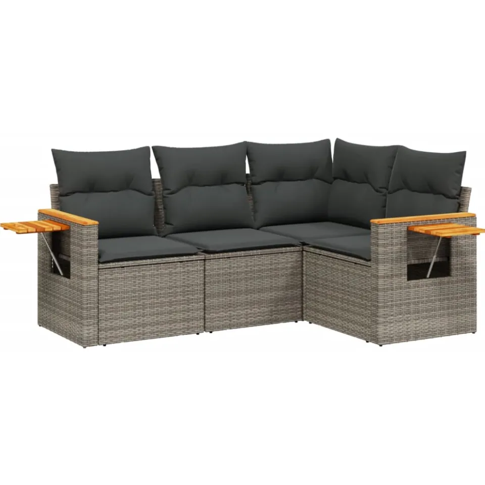 vidaXL Patio Sofa Set 4-zits Grey, foto 3