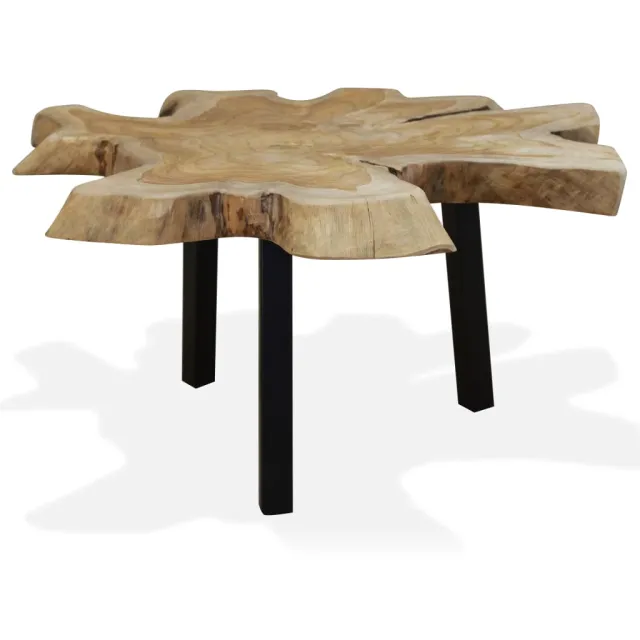 vidaXL Salontafel 80x70x38 cm echt teakhout Bruin