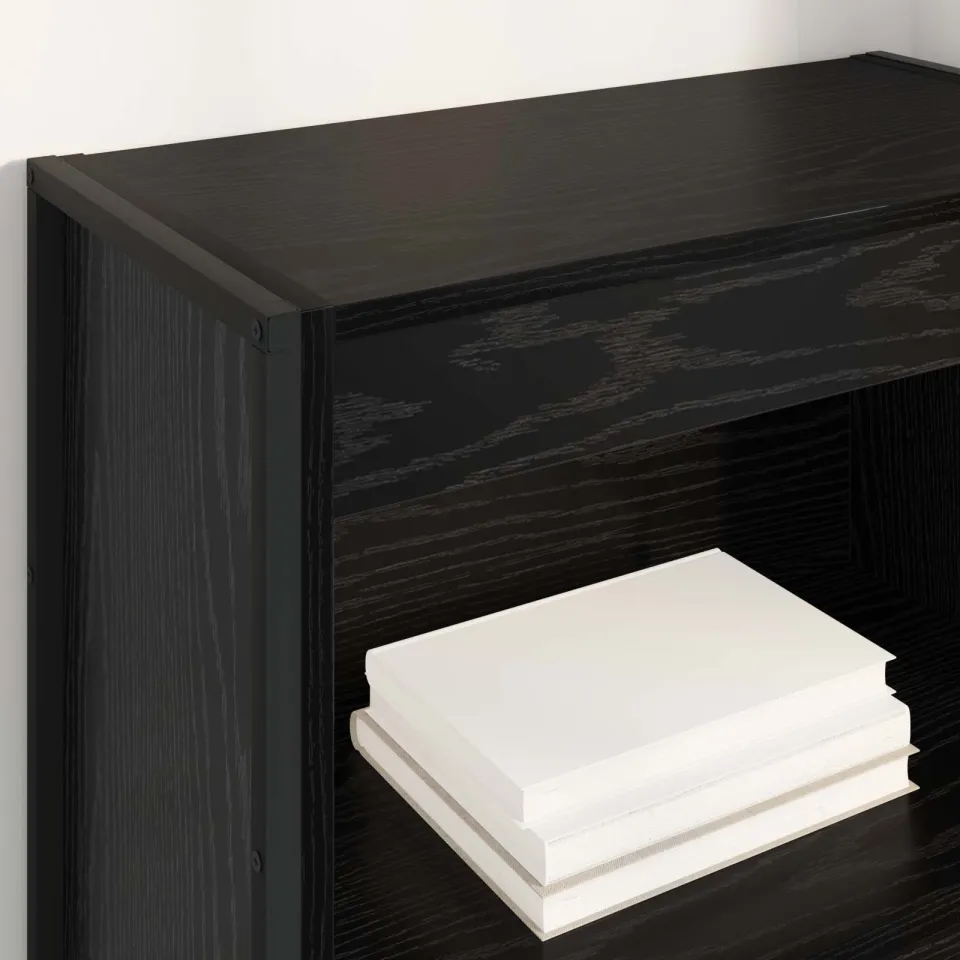 vidaXL Boekenkast 60 x 30 x 155 cm Bewerkt hout Zwart Eiken, foto 4