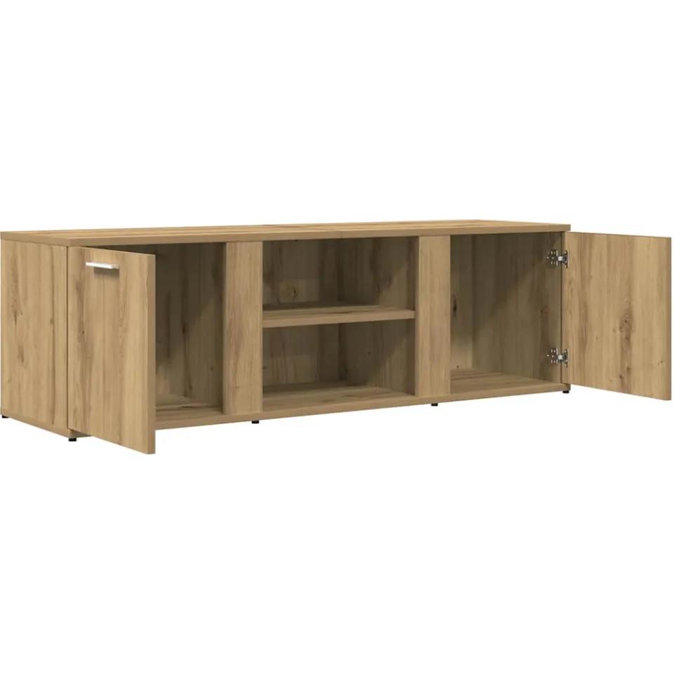 vidaXL Tv-meubel 120x34x37 cm bewerkt hout artisanaal eikenkleur, foto 4