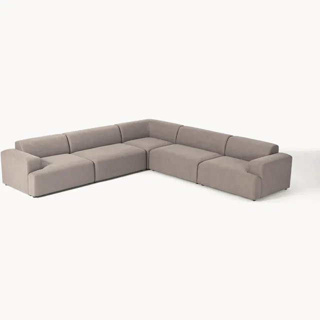 Westwing Collection XL hoekbank Melva Taupe