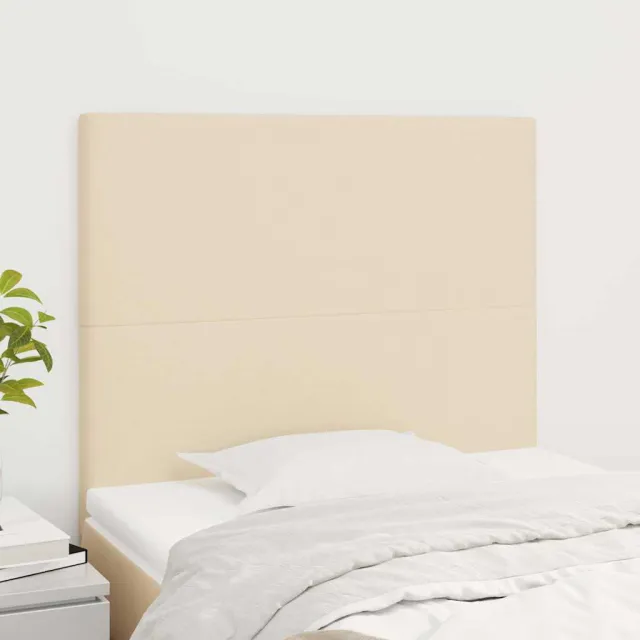 vidaXL Hoofdbord crème 80x5x118/128 cm stof