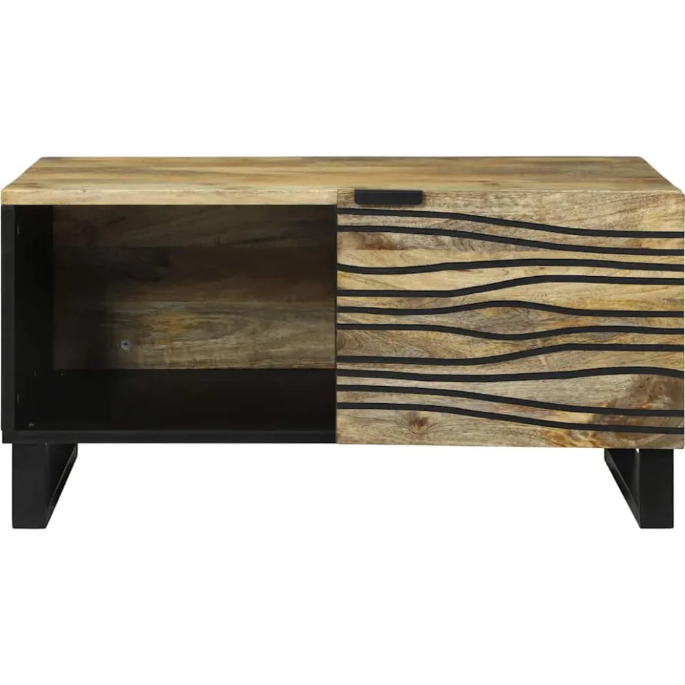vidaXL Salontafel Naturel 80 x 50 x 40 cm Bewerkt hout, foto 3
